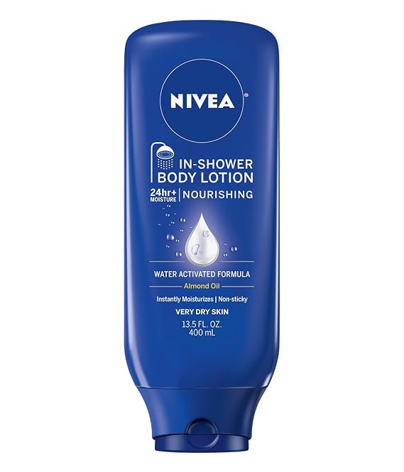 NIVEA Nourishing In Shower Lotion, Body Lotion for Dry Skin, 13.5 Fl Oz Bottle