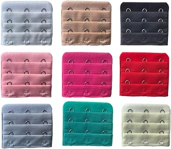 Bra Extender 3 Hook, 9 PCS Multicolor Women Bra Strap Extension FBP004
