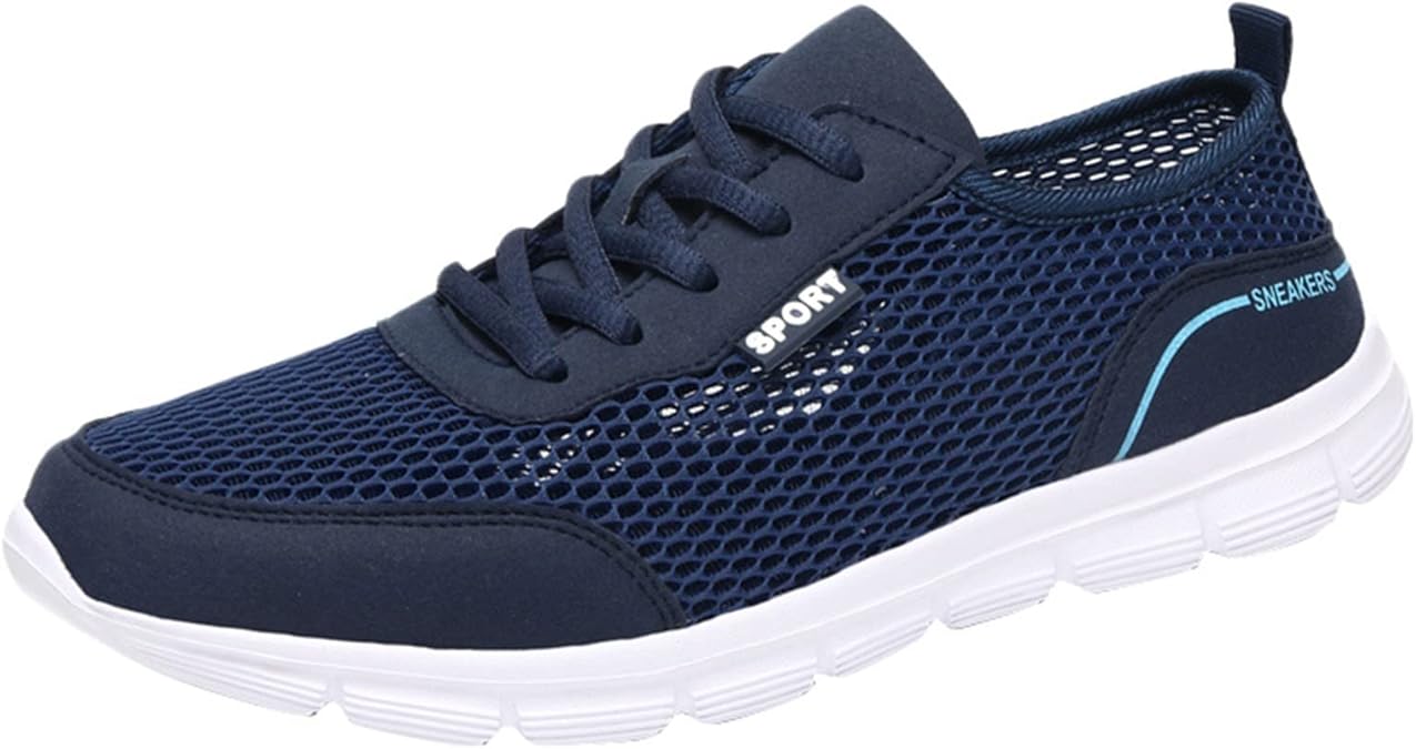 Men Summer Lightweight Breathable Casual Shoes Mesh Casual Running Shoes Sneaker Shoes Men 13 (Blue, 8.5)
