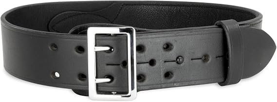 First Class Leather Sam Browne Security Duty Belt Leather-Lined, 2.25" Width Plain Duty Belt