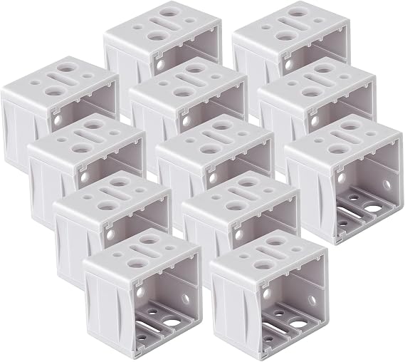 ONLYFU 24 Pack 1 inch Blind Brackets, Vertical Blind Bracket Box Mounting Bracket Window Blind Headrail Brackets