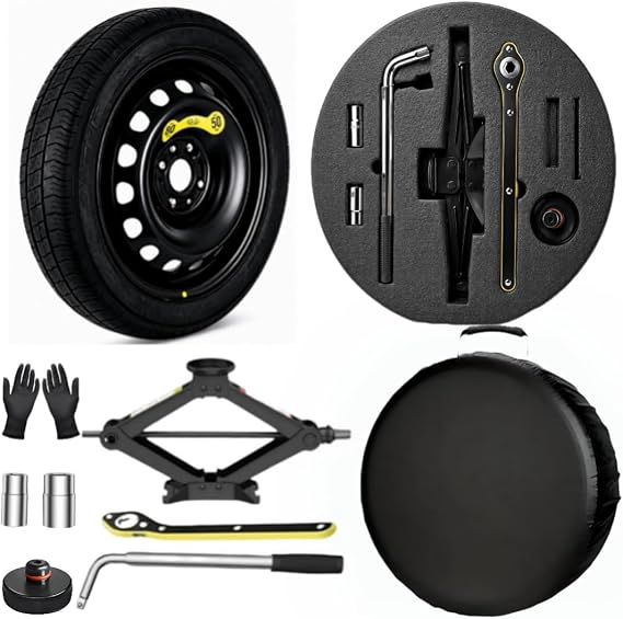 Spare Tire Kit Fits 2020-2026 Tesla Model Y Including Perfomance Models Includes Tire Changing Kit & Storage Case