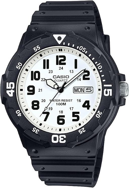Casio Men's Dive Style Watch, Black/White