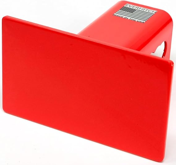 Blank Metal Hitch Cover (Fits 2" Receiver, Red 7"x4")