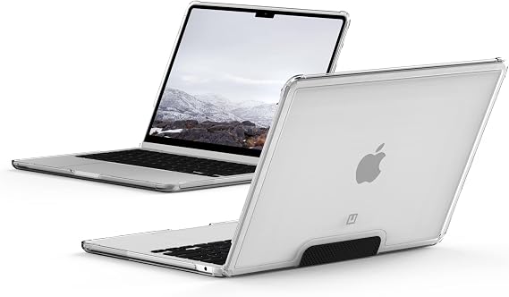 [U] by UAG Designed for MacBook Air 13" Case M5 2026 M4 2025 M3 2024 M2 2022 - Translucent Durable Lightweight Impact Resistant Laptop Protective Cover, Lucent Ice/Black