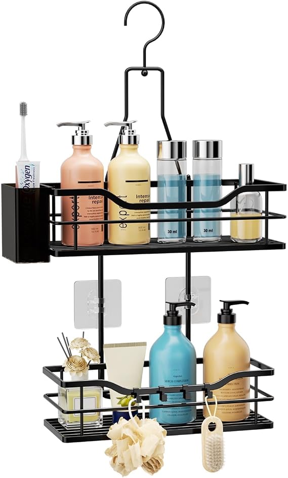 HapiRm Shower Caddy Hanging Organiser - 2 Tier Bathroom Caddy Organiser