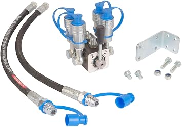 Tractor Remote 6 Port Diverter Valve Manual, 2 into 4 ports including the bracket and bolts. Hydraulic Multiplier