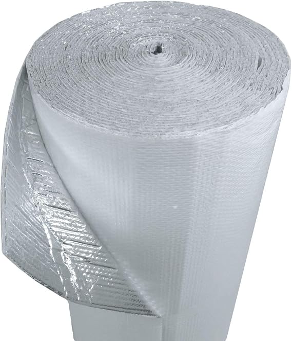 US Energy Products 400sqft (24" x 200') White / Foil Double Bubble Reflective Insulation Thermal Vapor Barrier R8 Residential Commercial