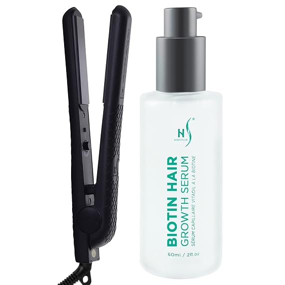 HerStyler Biotin Oil Hair Serum & Forever Flat Iron Set