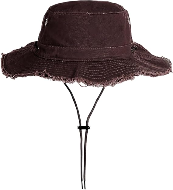 Sun Hats for Women Men Gardening Hat Wide Brim Packable Bucket Hat, Wide Brim UPF 50+ Protection for Outdoor Activities, Foldable Design for Travel and Commuting, Coffee Colour Unisex Adult Headwear
