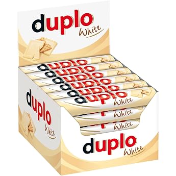 Ferrero Duplo White - Tastes Crispy - 1 Pack of 40 Individual Bars (40 x 18.2g)