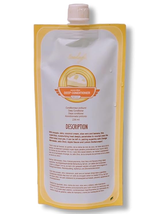 Ecoslay Banana Cream Deep Conditioner 8 oz - Nourishing Hair Mask for Dry, Damaged, Frizzy, and Curly Hair - Plant-Based Deep Conditioning Treatment for Natural and Color Treated Hair