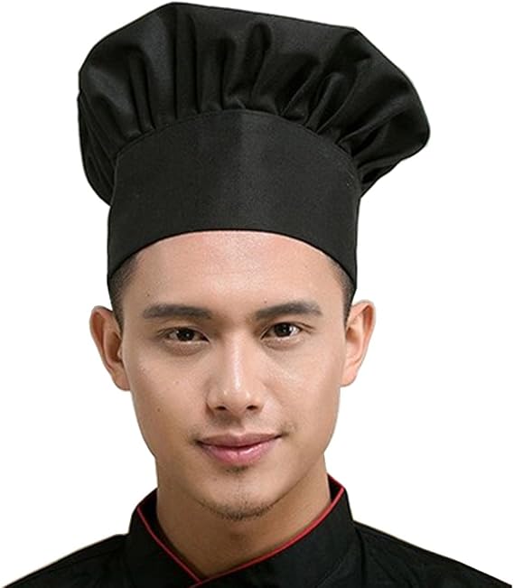 Hyzrz Chef Hat Adult Adjustable Elastic Baker Kitchen Cooking Chef Cap