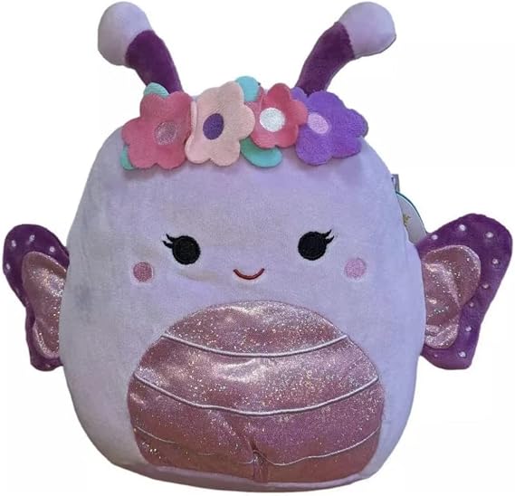 Squishmallow Official Kellytoy 14 Inch Soft Plush Squishy Toy Animals (Brenda The Butterfly with Flower Headband)