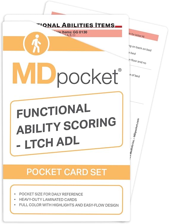 MDpocket Functional Ability Scoring - LTCH ADL Pocket Card
