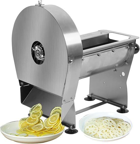 Commercial Electric Slicer for Fruits and Vegetables 10In 110V 2 in 1 Electric & Manual Food Slicer 0-0.39" Thickness Adjustable Stainless Steel Onion Slicer Machine