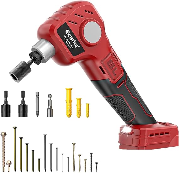 Ecarke Cordless Palm Nailer Compatible with Milwaukee 18V Battery (Tool Only) - 6000 IPM Brushless Auto Hammer with Magnetic Nail Guide & LED for Framing, Joist Hangers, Tight Spaces