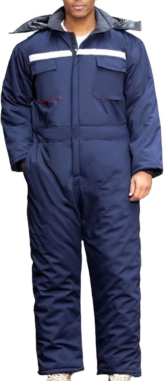 Mens Work Coveralls Insulated Winter Overalls Hi Viz Mechanics Coveralls Long Sleeve Warm Unisex Workwear Jumpsuit