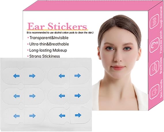 Ear Tape - Clear Ear Support Patches,Ear Corrector Ear Tape, Ear Stickers Pinning Back Ears, Cosmetic Aesthetic Correctors for Ears