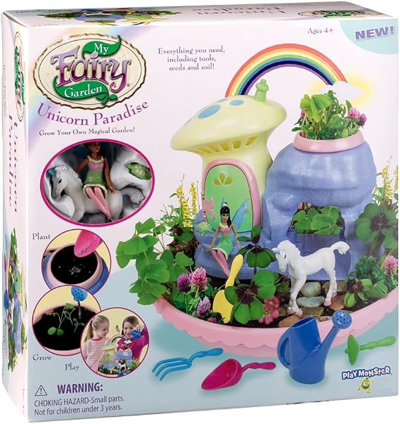 My Fairy Garden Unicorn Paradise Toy Figurine Plant Kit Grow a Garden for Dahlia the Fairy and Friends Ages 4+