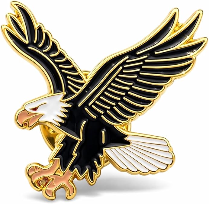 Eagle Soft Enamel Lapel Pin Majestic Bird Wildlife Brooch Accessory for Jackets, Bags, Hats and Crafts