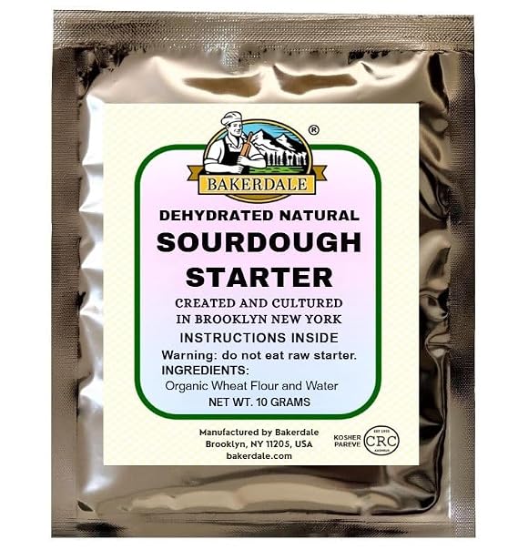 Bakerdale Dehydrated Natural Sourdough Starter Culture Non-GMO, Easy Activation, Beginner Friendly | Authentic Artisan Bread Starter