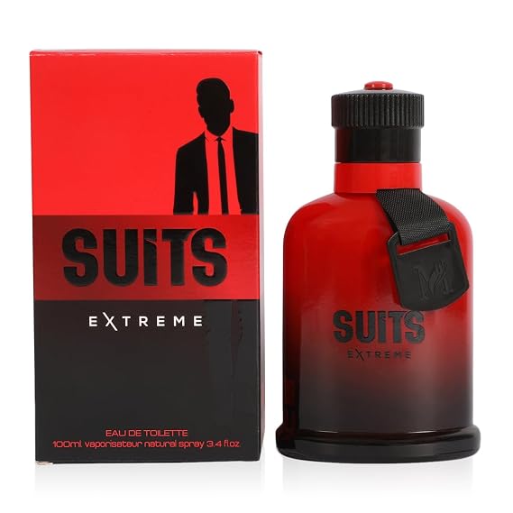 Suits Extreme Eau de Toilette for Men Spicy Woody Masculine Scent Cologne 100ml 3.4 fl oz
