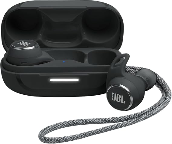 JBL Refect Aero - True Wireless Noise Cancelling Earbuds, 6 mics for Perfect Calls with VoiceAware, dustproof & Waterproof, Comfortable, Secure fit, 8hr Buds (+16hrs case) with Fast-Charging (Black)