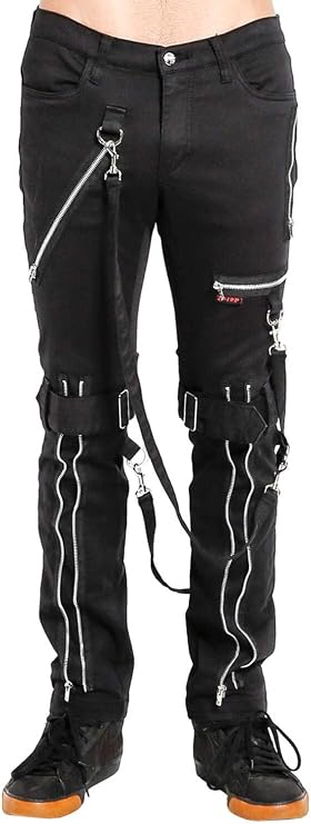 Tripp Strap Zipper Bondage Pants [Black]