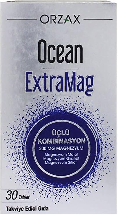 Orzax Ocean ExtraMag 200 mg Magnezyum, 30 Tablet 8697595872322