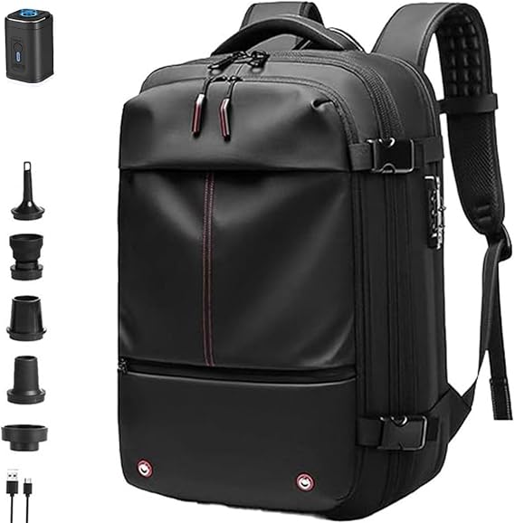 Vacuum Backpack Hand Luggage, Airbag Backpack Vacuum With Vacuum System For Travel, Vacuum Travel Backpack With Pump Waterproof Men's Vacuum Suitcase