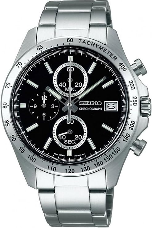 Seiko SBTR005 Men’s 1/5 Second Chronograph, Quartz, Black