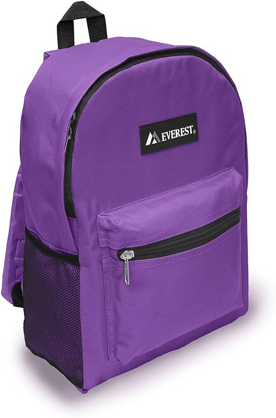 Everest Basic Laptop Backpack w/Dual Side Mesh Pocket