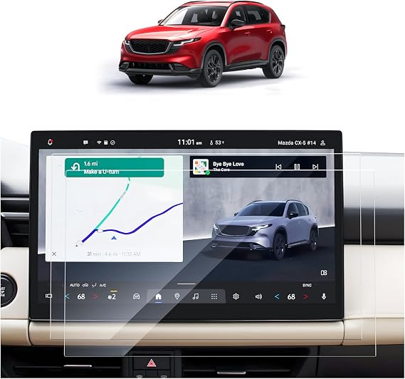 SKTU Upgrade 2PCS for 2026 Mazda CX-5 Screen Protector 15.6 Inch for 2026+ Mazda CX-5 (2.5 S Premium Plus) 15.6-Inch Navigation Screen [Ultra HD, Anti-Glare&Scratch] Mazda CX5 2026 Accessories Nano Screen Protective Film