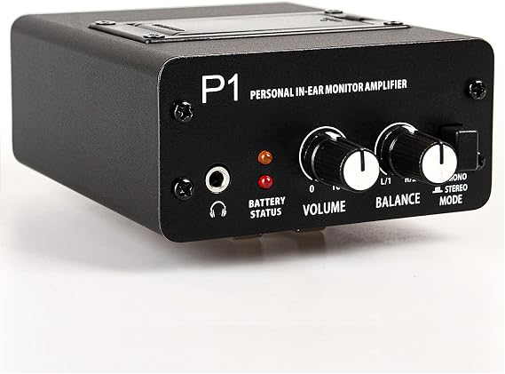 Portable in Ear Monitor Amplifier, Headphone Amp with 2 XLR and 1/4" TRS Inputs, Headphone Amplifier with Stereo/Mono Switch for Keyboardists, Drummers, Guitar