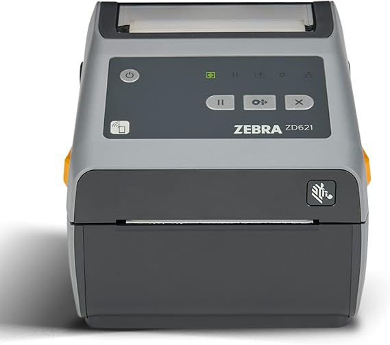 Zebra ZD621 Direct Thermal Desktop Printer 203 dpi Print Width 4-inch USB Serial Ethernet 802.11ac Connectivity ZD6A042-D01L01EZ, No Thermal Ribbon Required