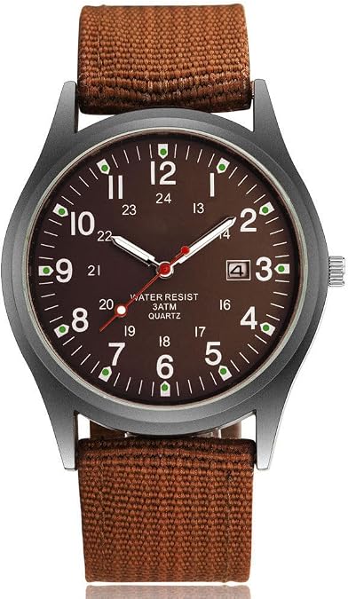 Men's Sport Style Swiss Military Army Pilot Fabric Strap Watch