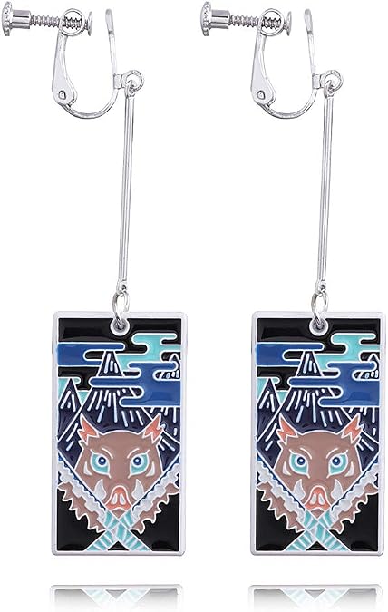 Anime Kamado Tanjiro Hanafuda Earrings - Kimetsu No Yaiba Hanafuda Earrings - Cosplay Accessories For Womens Girls