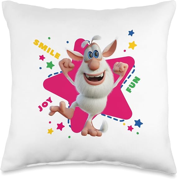 Star Joy Booba Laughs and has Fun Throw Pillow