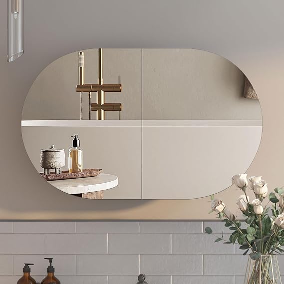 Bathroom Mirror Cabinets,2 Butterfly Door Bathroom Wall Cabinets