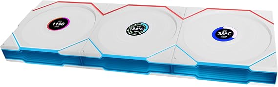 Lian Li UNI FAN REVERSE TL WIRELESS LCD 3x120mm Beyaz Kasa Fanı (G99.12RTLLCD1W3W.00)