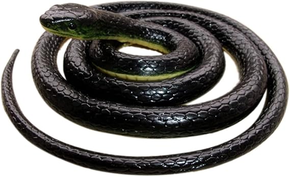 Brandon-super Realistic Rubber Black Snake 52 Inch Long Scare