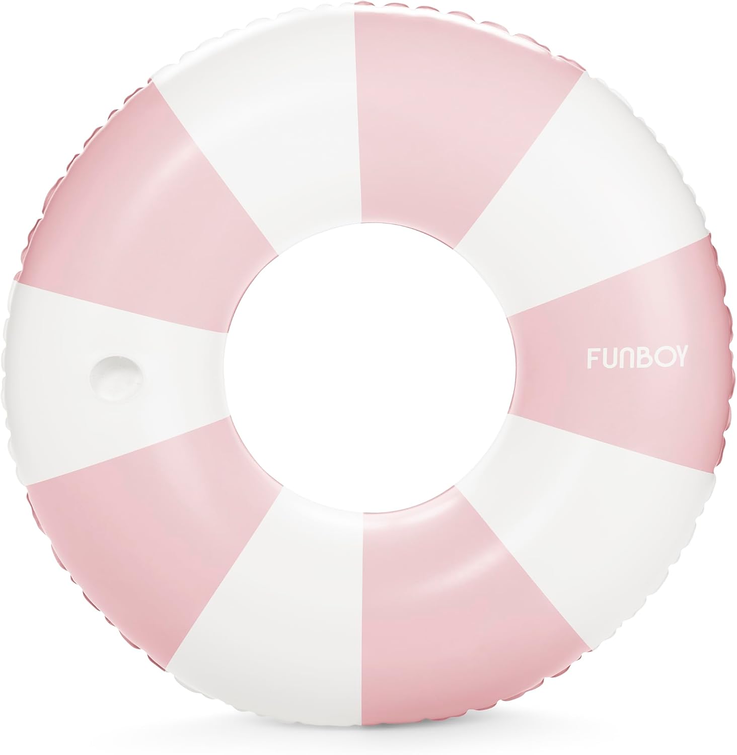 FUNBOY Giant Vintage Stripe Inflatable Tube Pool Float with Cup Holder 48" Large Pool Float for Adults Inner Tube Swimming Pool Toys Swim Rings Pool Lounger Float for Pool Party & Summer