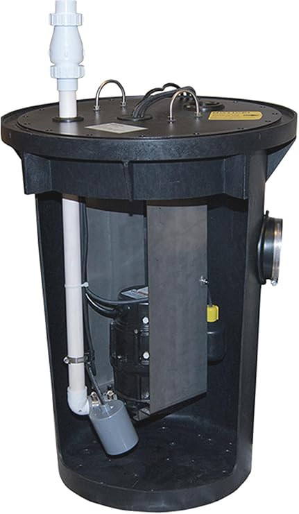 Zoeller 915-0005 1/2 HP The Shark Residential Sewage Grinder System with 18-Inch Basin