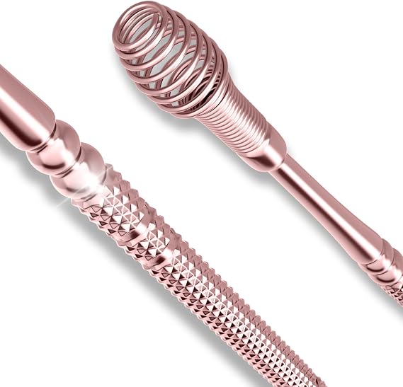 Ear Wax Removal, Professional Ear Cleaner, with Stainless Steel 360 Spiral Ear Massage Cleaning Tool, Comfortable Ear Wax Removal Kit (Rose Gold)