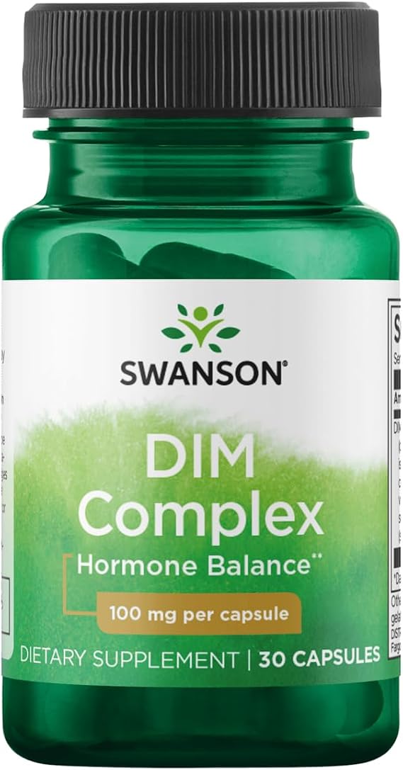 Swanson Dim Complex (Diindolylmethane) 100 Milligrams, 30 Capsules, 1 Pack | Supports Hormone Balance for Men and Women, an Antioxidant and Valuable Phytonutrient, Supports Proper Estrogen Metabolism