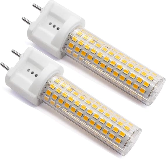 G12 LED Light Bulb 15W Bi-Pin Corn Light Pack of 2 Cool White