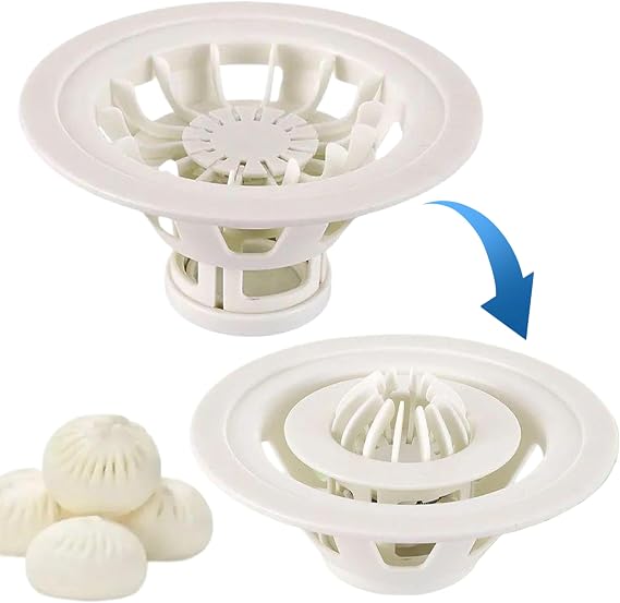 1PC Baozi Maker, 7 x 7 x 4 Inch Reusable Bun Momo Maker, Food-Grade ABS Bun Dumpling Maker, Portable Kitchen Tool Gadgets for Homemade Bao Buns, Cooking Tools for Home Kitchen