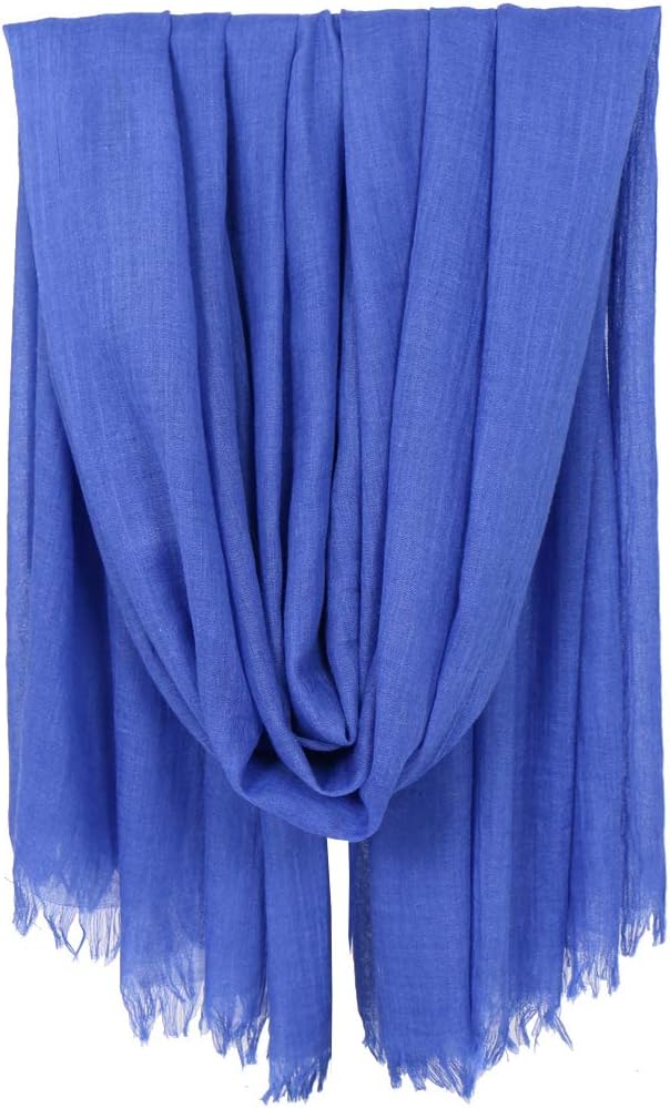 LMVERNA Women Summer Scarf Large Long Line Beach Shawl Lightweight with Fringed Headscarf Gauze Shawl and Wrap