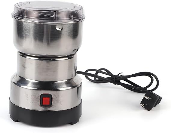 Coffee Grinder Electric, Stainless Steel Grain Mill Blender Electric Coffee Bean Grinder Crusher Household Automatic Grain Grinder Kitchen Milling Grinding Tool for Herbs/Spices/Nuts(#1)